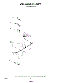 07 - Wiring Harness parts for Whirlpool Dishwasher DP3000XRN2 from AppliancePartsPros.com