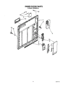 02 - Inner Door parts for Whirlpool Dishwasher TUD2000W0 from AppliancePartsPros.com