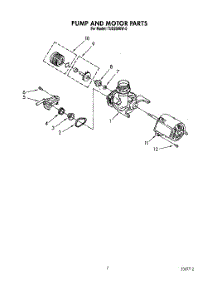 05 - Pump And Motor parts for Whirlpool Dishwasher TUD2000W0 from AppliancePartsPros.com