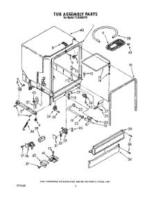 04 - Tub Assembly parts for Whirlpool Dishwasher TUD3000Y0 from AppliancePartsPros.com