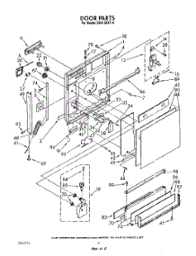 03 - Door parts for Whirlpool Dishwasher DU9100XT4 from AppliancePartsPros.com