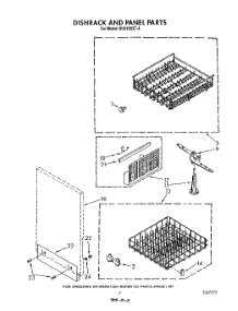 05 - Dish Rack And Panel parts for Whirlpool Dishwasher DU9100XT4 from AppliancePartsPros.com