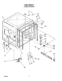 04 - Tub , Lit / Optional parts for Whirlpool Dishwasher DP8700XTN2 from AppliancePartsPros.com