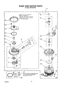07 - Pump And Motor parts for Whirlpool Dishwasher DP8700XTN2 from AppliancePartsPros.com