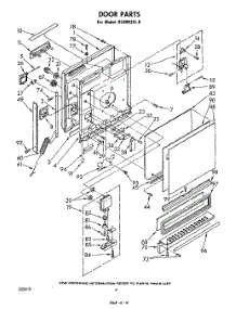 03 - Door parts for Whirlpool Dishwasher DU8903XL0 from AppliancePartsPros.com