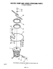 04 - Heater, Pump And Lower Spray Arm parts for Whirlpool Dishwasher DU8903XL0 from AppliancePartsPros.com