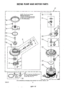 06 - 302740 Pump And Motor parts for Whirlpool Dishwasher DU8903XL0 from AppliancePartsPros.com