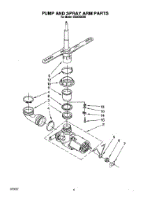04 - Pump And Spray Arm parts for Whirlpool Dishwasher DU8000XX6 from AppliancePartsPros.com