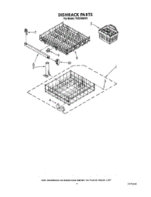 07 - Dishrack parts for Whirlpool Dishwasher TUD3000Y0 from AppliancePartsPros.com