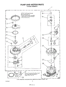 06 - Pump And Motor parts for Whirlpool Dishwasher DU9000XR7 from AppliancePartsPros.com