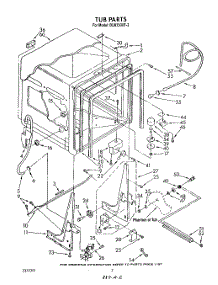 02 - Tub, Literature And Optional parts for Whirlpool Dishwasher DU8350XT3 from AppliancePartsPros.com