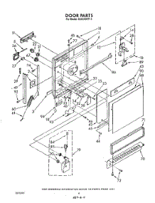 03 - Door parts for Whirlpool Dishwasher DU8350XT3 from AppliancePartsPros.com