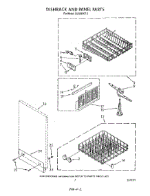 05 - Dishrack And Panel parts for Whirlpool Dishwasher DU9200XT3 from AppliancePartsPros.com