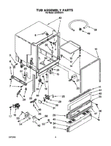 04 - Tub parts for Whirlpool Dishwasher DU9200XY1 from AppliancePartsPros.com