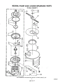 05 - Heater, Pump, And Lower Spray Arm parts for Whirlpool Dishwasher DU8350XT3 from AppliancePartsPros.com