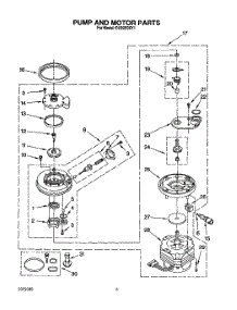 05 - Pump And Motor parts for Whirlpool Dishwasher DU9200XY1 from AppliancePartsPros.com