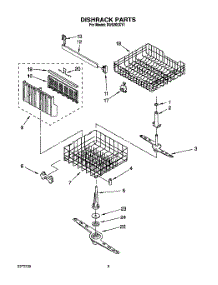 06 - Dishrack, Lit / Optional parts for Whirlpool Dishwasher DU9200XY1 from AppliancePartsPros.com