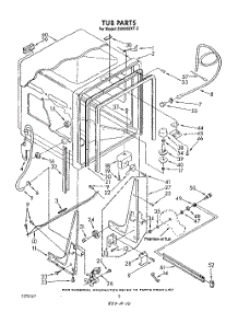 02 - Tub , Literature And Optional parts for Whirlpool Dishwasher DU8950XT2 from AppliancePartsPros.com