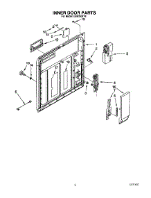 03 - Inner Door parts for Whirlpool Dishwasher DU9750XY0 from AppliancePartsPros.com