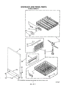 05 - Dishrack And Panel parts for Whirlpool Dishwasher DU8950XT2 from AppliancePartsPros.com