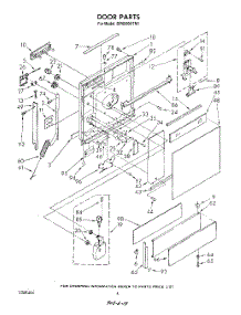 03 - Door parts for Whirlpool Dishwasher DP8500XTN1 from AppliancePartsPros.com