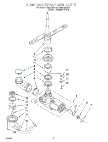 04 - Pump And Spray Arm parts for Whirlpool Dishwasher DU806CWDB4 from AppliancePartsPros.com