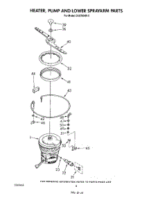 04 - Heater, Pump And Lower Spray Arm parts for Whirlpool Dishwasher DU9700XR5 from AppliancePartsPros.com