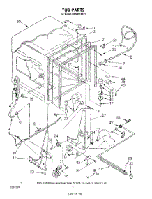 02 - Tub, Literature And Optional parts for Whirlpool Dishwasher DU5500XR1 from AppliancePartsPros.com