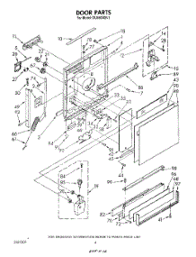 03 - Door parts for Whirlpool Dishwasher DU5500XR1 from AppliancePartsPros.com