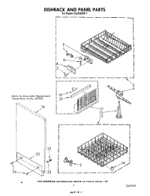 05 - Dishrack And Panel parts for Whirlpool Dishwasher DU5500XR1 from AppliancePartsPros.com