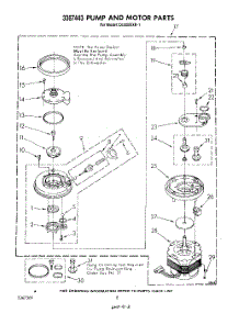 06 - 3367443 Pump And Motor parts for Whirlpool Dishwasher DU5500XR1 from AppliancePartsPros.com