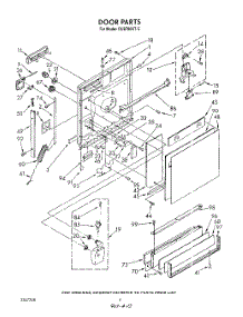 03 - Door parts for Whirlpool Dishwasher DU8700XT5 from AppliancePartsPros.com