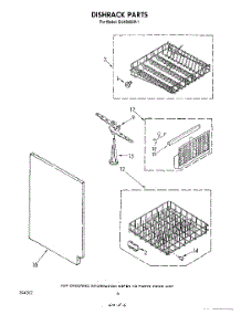 04 - Dishrack parts for Whirlpool Dishwasher DU4040XP1 from AppliancePartsPros.com