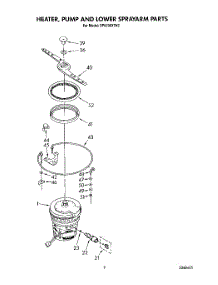 06 - Heater, Pump And Lower Spray Arm parts for Whirlpool Dishwasher DP8700XTW2 from AppliancePartsPros.com