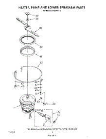 04 - Heater, Pump And Lower Spray Arm parts for Whirlpool Dishwasher DU8750XT3 from AppliancePartsPros.com