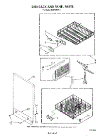 05 - Dishrack And Panel parts for Whirlpool Dishwasher DU8750XT3 from AppliancePartsPros.com
