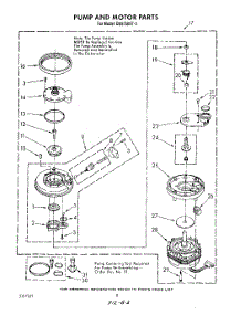 06 - Pump And Motor parts for Whirlpool Dishwasher DU8750XT3 from AppliancePartsPros.com