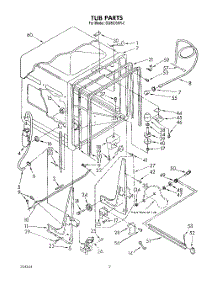 02 - Tub, Lit / Optional parts for Whirlpool Dishwasher DU8000XR0 from AppliancePartsPros.com
