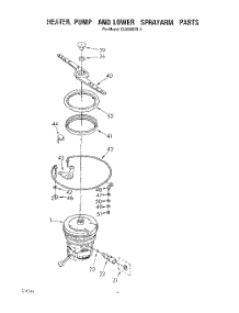 04 - Heater, Pump, And Lower Sprayarm parts for Whirlpool Dishwasher DU8000XR0 from AppliancePartsPros.com