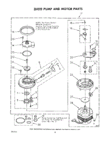 06 - 304599 Pump And Motor parts for Whirlpool Dishwasher DU8000XR0 from AppliancePartsPros.com