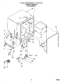 03 - Tub Assembly parts for Whirlpool Dishwasher DP8500XXN3 from AppliancePartsPros.com