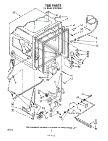 02 - Tub , Literature And Optional parts for Whirlpool Dishwasher SHU70051 from AppliancePartsPros.com