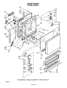 03 - Door parts for Whirlpool Dishwasher SHU70051 from AppliancePartsPros.com