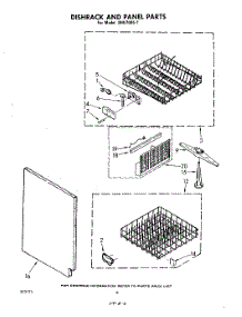 04 - Dishrack And Panel parts for Whirlpool Dishwasher SHU70051 from AppliancePartsPros.com