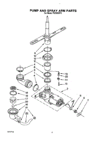 05 - Pump And Spray Arm parts for Whirlpool Dishwasher TUD3000Y2 from AppliancePartsPros.com