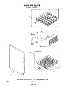 04 - Dish Rack parts for Whirlpool Dishwasher DU5000XL1 from AppliancePartsPros.com