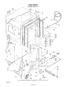 02 - Tub , Literature And Optional parts for Whirlpool Dishwasher DU8550XT1 from AppliancePartsPros.com