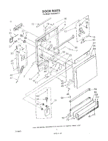 03 - Door parts for Whirlpool Dishwasher DU8550XT1 from AppliancePartsPros.com