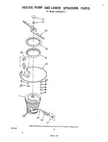 05 - Heater, Pump And Lower Sprayarm parts for Whirlpool Dishwasher DU8900XL0 from AppliancePartsPros.com