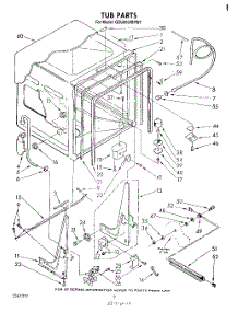 02 - Tub parts for Whirlpool Dishwasher GDU4050XPW1 from AppliancePartsPros.com